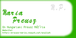 maria preusz business card